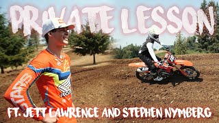 Jett Lawrence teaches Stephen Nymberg some corner tips  Motocross Private Lesson Ep 36 [upl. by Lirba]