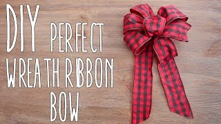 DIY  Perfect Wreath Ribbon Bow [upl. by De]