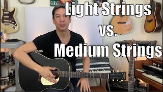 Light Strings VS Medium Strings DO THEY SOUND DIFFERENT [upl. by Uela813]