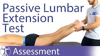 Passive Lumbar Extension Test PLET  Lumbar Instability [upl. by Beka]