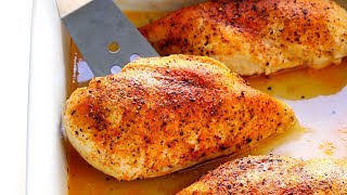 How To Make PERFECT Baked Chicken Breasts [upl. by Ahsihat856]