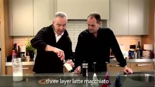 aerolatte  milk frother makes three layer caffè latte macchiato [upl. by Grace87]