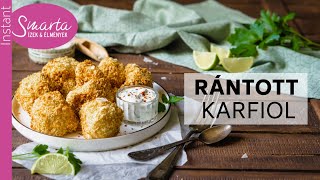 Rántott karfiol olajmentesen I Air fryer recept [upl. by Chiarra]