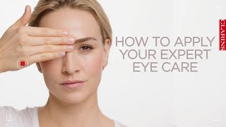 How to apply Clarins Total Eye Lift care  Clarins [upl. by Gunning68]