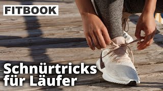 Laufschuhe richtig schnüren  Lifehack  FITBOOK [upl. by Nnyllatsyrc907]