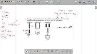 How to solve series and parallel spring Hookes law [upl. by Mellins]