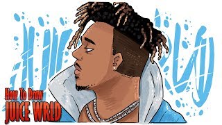 How To Draw JUICE WRLD step by step [upl. by Orman546]