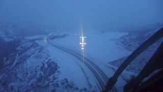 Landing in a snowstorm at Aspen [upl. by Haidadej407]