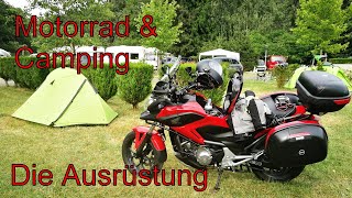 Motorrad amp Camping  Meine Campingausrüstung [upl. by Nosydam]