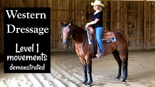 Western Dressage Level 1 movements demonstrated [upl. by Klecka]