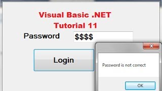 Visual Basic NET Tutorial 11  How To Make A Simple Login Form In Visual Basic [upl. by Blondell]