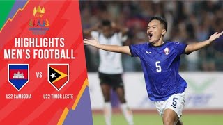 Cambodia 1 VS 0 Timor leste គ្រាប់ទី1 sea game 2023 [upl. by Fiore]