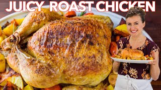 Juicy ROAST CHICKEN RECIPE  How To Cook a Whole Chicken [upl. by Anzovin]