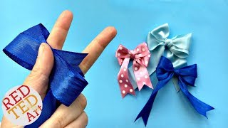 Double Bow Tutorial  Easy Hair Bow DIY  How to make a perfect bow  Craft Basics [upl. by Marja]