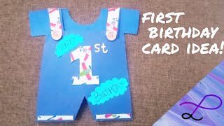 1st Birthday card idea for baby boy  Handmade  DIY ideas [upl. by Wiese]