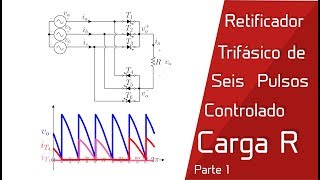 Retificador Trifásico de 6 Pulsos Controlado Com Carga R [upl. by Epperson492]