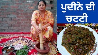 Pudina Chutney  Mint Chutney  Summer Recipe  Life of Punjab  Punjabi Cooking [upl. by Alison]