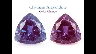 Chatham Trillion Alexandrite Lab grown trillion alexandrite [upl. by Stiruc]