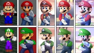 Evolution Of All Characters Clapping Animation in Super Smash Bros Series [upl. by Adnohsar546]