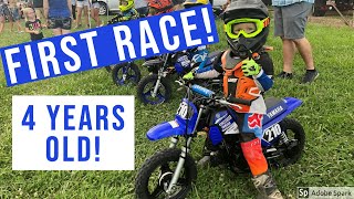 Kids First Motocross Race on PW 50 and KTM 50 Dirt Bike [upl. by Kasevich905]