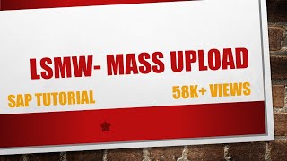 How to create LSMW in SAP Mass upload data [upl. by Yrolam258]