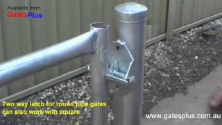 Gate Latch 2 way for round pipe and square [upl. by Itsrik]