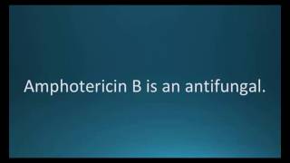 How to pronounce amphotericin B Fungizone Memorizing Pharmacology Flashcard [upl. by Aneeuq]