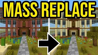 How To MASS REPLACE Blocks in Minecraft Bedrock [upl. by Idnaj]