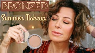 Bronzed amp Luminous Sunkissed Makeup Tutorial  Ft bareMinerals [upl. by Jamin]