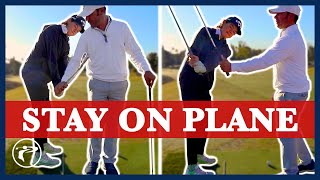 Golf Backswing Takeaway  How To Stay On Plane [upl. by Jerrylee]