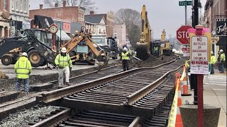 Street Running Track Replacement First Trains Over New Railroad Tracks Included My Full Video [upl. by Mackintosh]