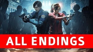 Resident Evil 2 Remake All Endings True Ending  Leon Ending  Claire Ending  Secret Boss [upl. by Madelyn849]