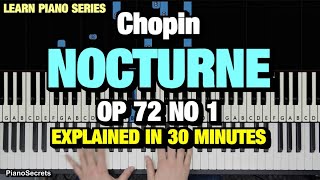 HOW TO PLAY  CHOPIN  quotNOCTURNE IN E MINORquot OP 72 NO 1 PIANO TUTORIAL LESSON [upl. by Dry]