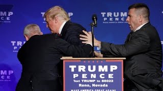 Donald Trump rushed off stage during rally in Nevada [upl. by Atiroc]