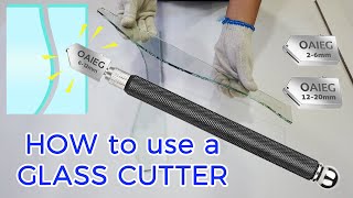 How to use OAIEGSDGlass Cutter Glass Cutting cut curve lines [upl. by Sewellyn783]