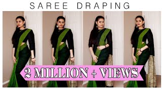 How to drape a saree  Cotton saree [upl. by Solracesoj]