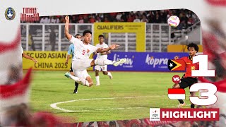 Highlights Timor Leste vs Indonesia  Kualifikasi Piala Asia U20 [upl. by Akienom540]