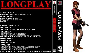 Resident Evil 2 USA PlayStation  Longplay  Claire Redfield  Scenario B  Normal Difficulty [upl. by Betthezel]