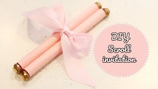 How to Make a scroll  DIY scroll invitations [upl. by Auqenehs]