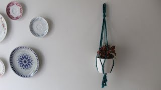 Plantenhanger maken met macramé basisbeginner [upl. by Rame]