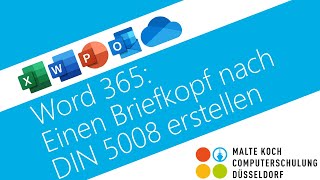 Word 365 Briefkopf nach DIN 5008 erstellen [upl. by Roehm]