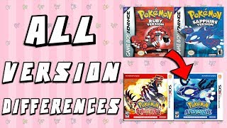 Pokemon Version Differences Ruby amp Sapphire vs Omega Ruby amp Alpha Sapphire [upl. by Dickie]