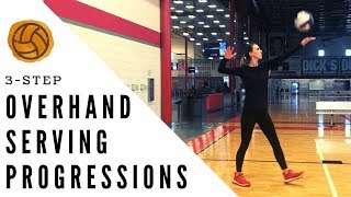 Teach How To Serve A Volleyball  Volleyball Overhand Serving Progressions [upl. by Frick922]