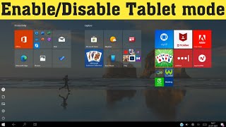 How To EnableDisable Tablet Mode In Window 111087 [upl. by Niltak]