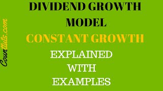 Dividend Growth Model  Gordon Growth Model Constant Growth  EXAMPLES [upl. by Nylleoj423]