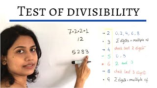 Test of divisibility  Check divisibility of any number by 2 3 4 5 6 8 9 10 [upl. by Trah]