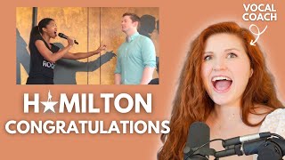 HAMILTON I Congratulations I Vocal coach reacts [upl. by Coridon213]