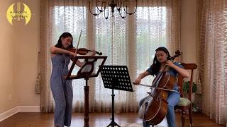 Salut dAmour  Violin and Cello Duet Harmonies from Home [upl. by Aleciram111]