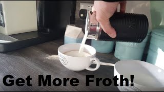 How to Get More Froth from Your Nespresso Coffee Aeroccino  Nespresso tips and help [upl. by Inad]