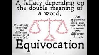 Equivocation Logical Fallacy [upl. by Haidadej]